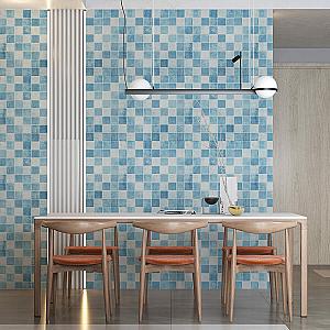 Панель стінова 3D 700х700х4мм Мозаїка блакитна