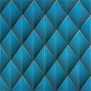 Панель стінова 3D 700х700х4мм Ромби сині