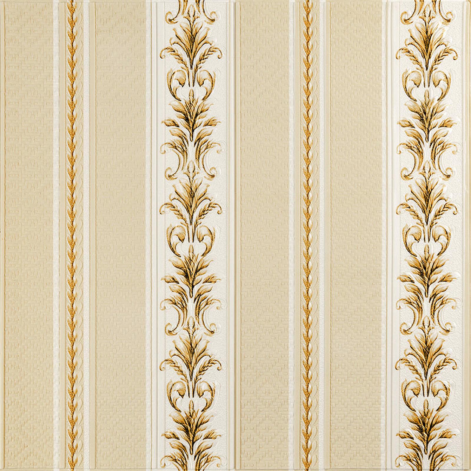 Панель стінова 3D 700х700х4мм Золотий орнамент