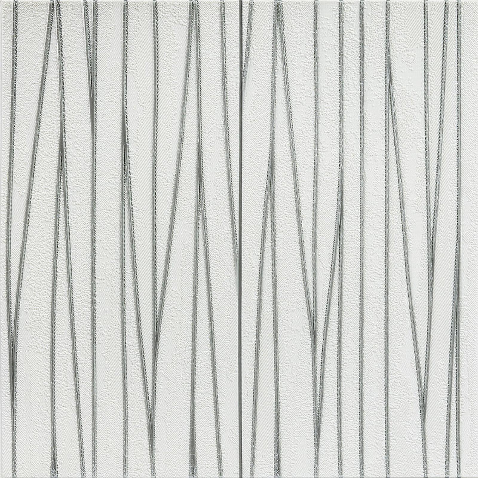 Самоклеюча 3D панель 700х700х5мм Срібні стрічки (441)