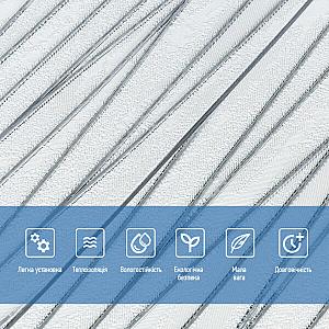 Самоклеюча 3D панель 700х700х5мм Срібні стрічки (441)