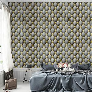 Панель стінова 3D 700х700х4мм Ромби сірі