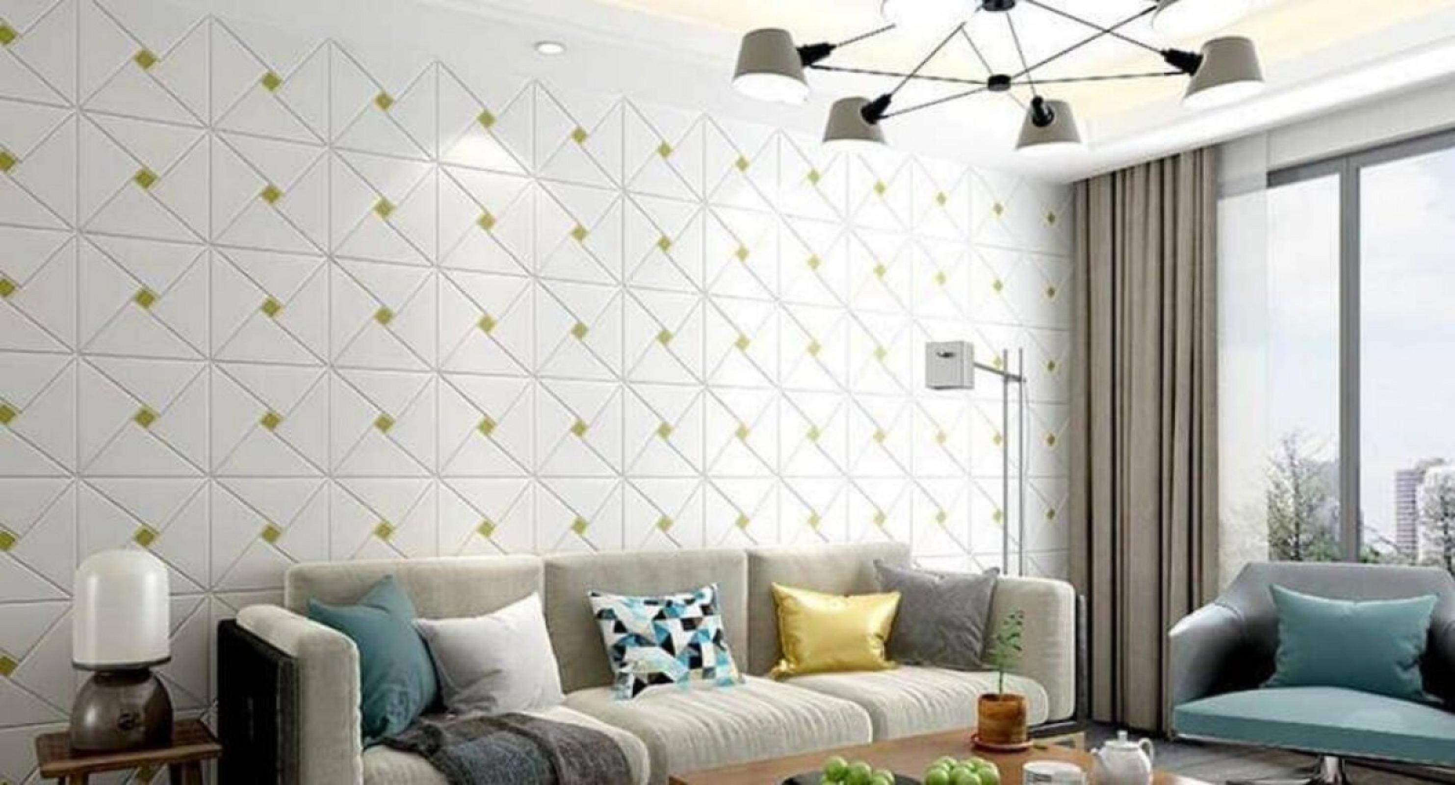 Самоклеюча декоративна стельово-стінова 3D панель дзеркало 700×700×6.5мм (172)