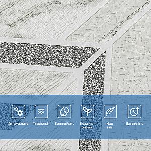 Панель стінова 3D 680х680х4мм Абстракція сіра