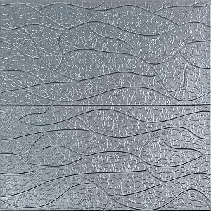 Панель 3D 700х700х6мм Срібло