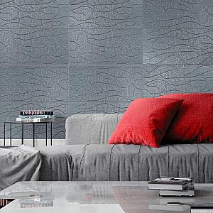 Панель 3D 700х700х6мм Срібло