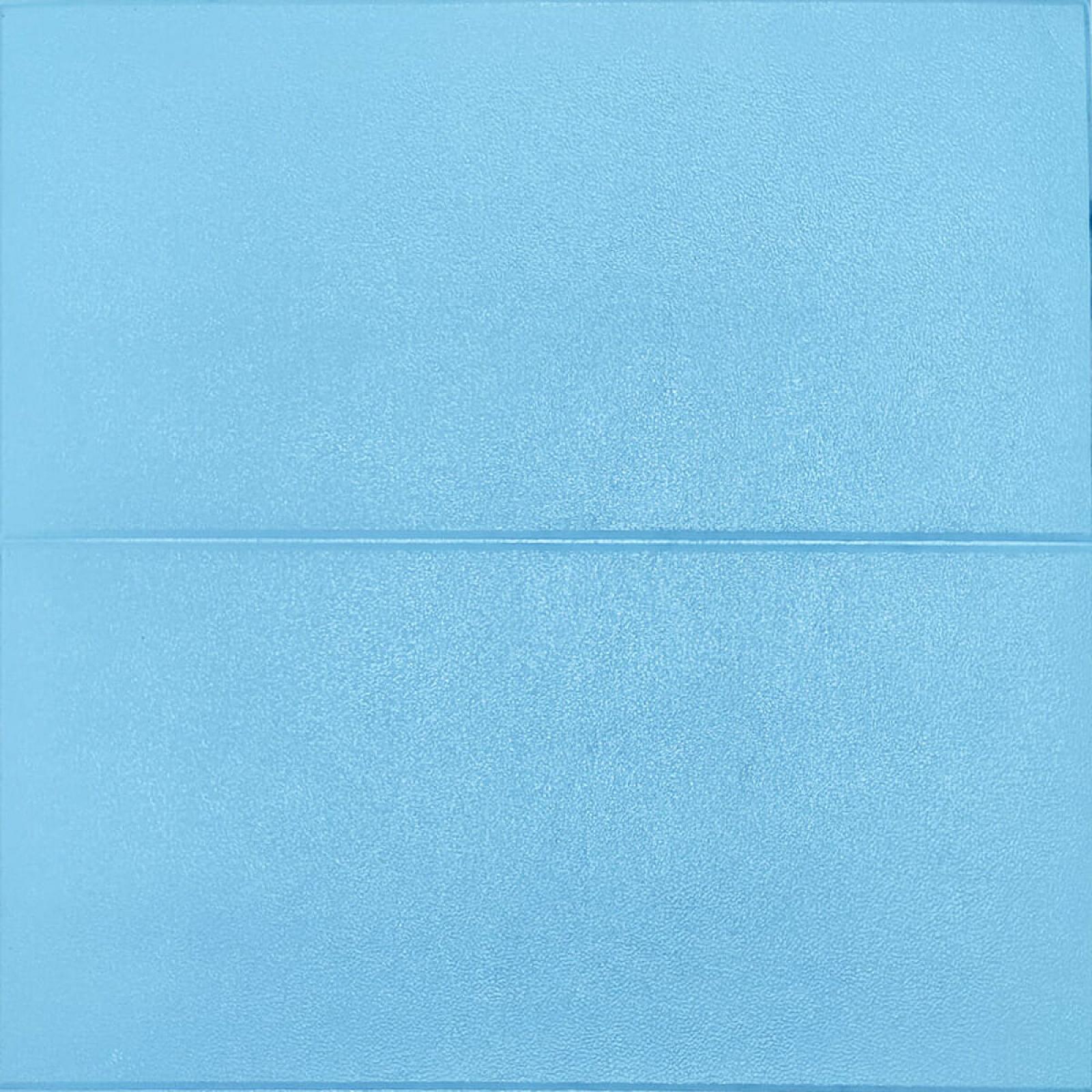 Самоклеюча 3D панель 700х600х5мм Блакитні блоки (367)