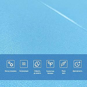 Самоклеюча 3D панель 700х600х5мм Блакитні блоки (367)