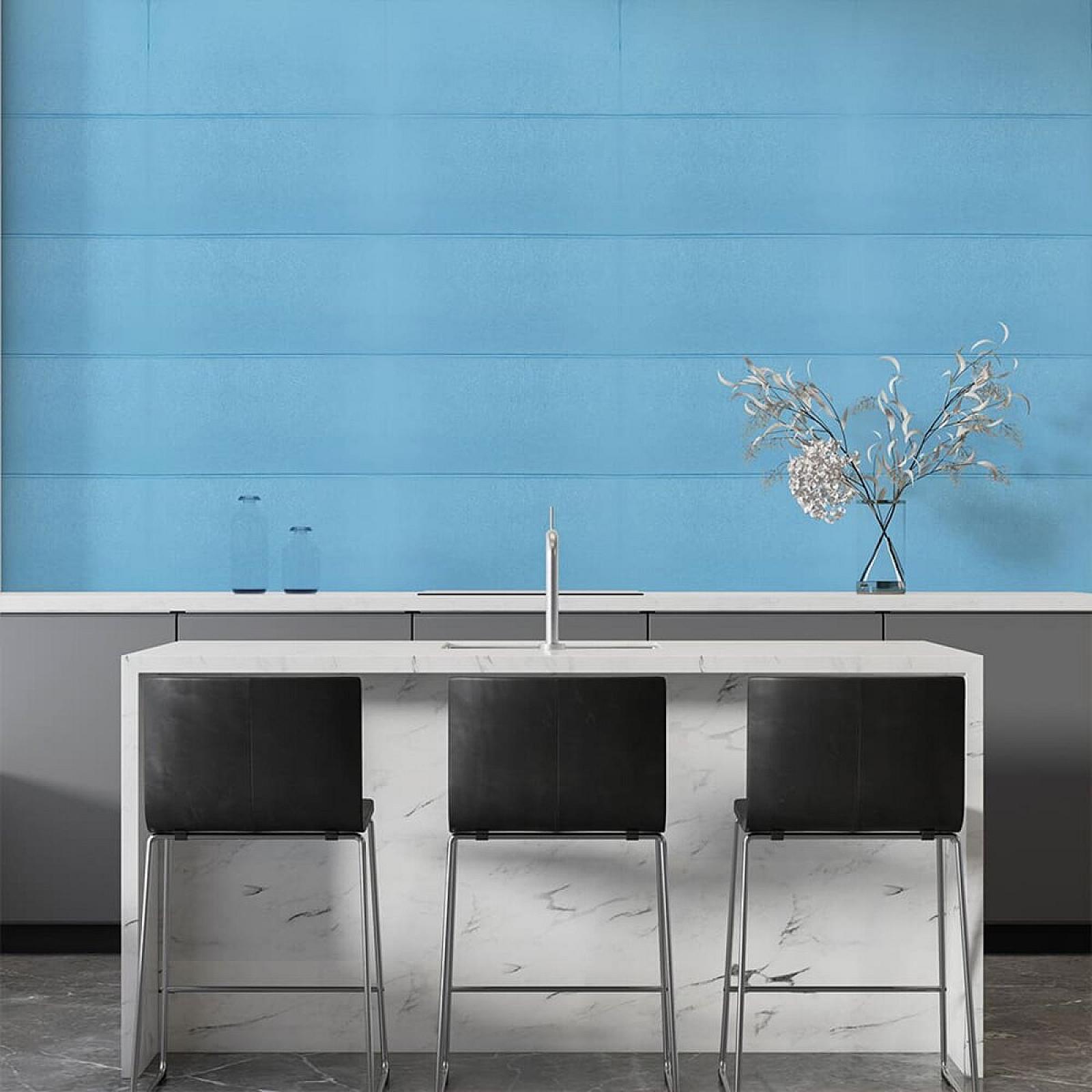 Самоклеюча 3D панель 700х600х5мм Блакитні блоки (367)