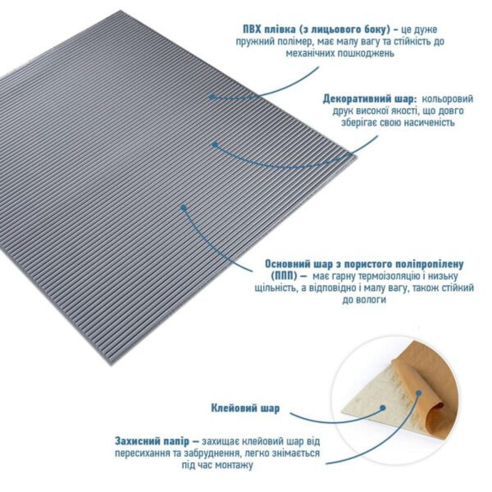 Панель 3D 700х700х4мм Срібло
