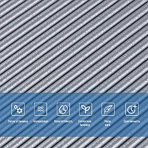 Панель 3D 700х700х4мм Срібло