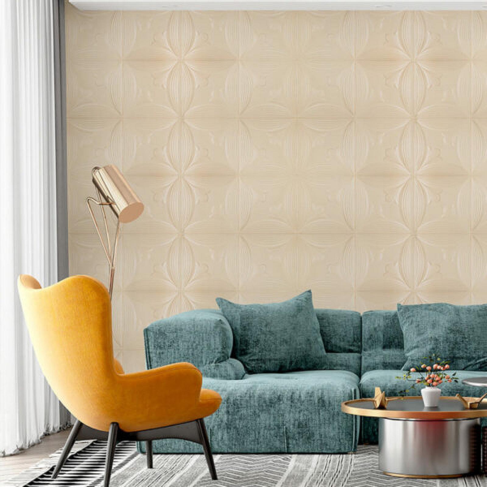 Панель Бежева 3D 700х700х6мм