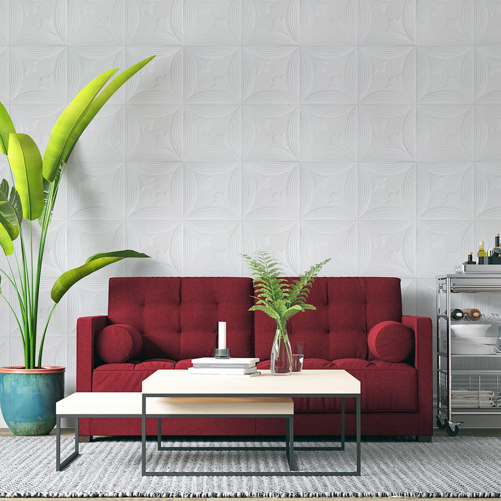 Панель біла 3D 700х700х6мм