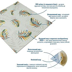 Панель стінова 3D 680х670х4мм Папороть на бежевому фоні (D)