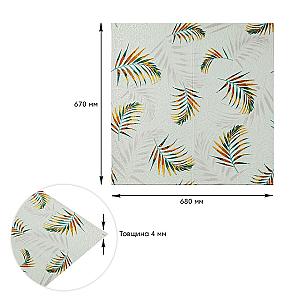 Панель стінова 3D 680х670х4мм Папороть на бежевому фоні (D)