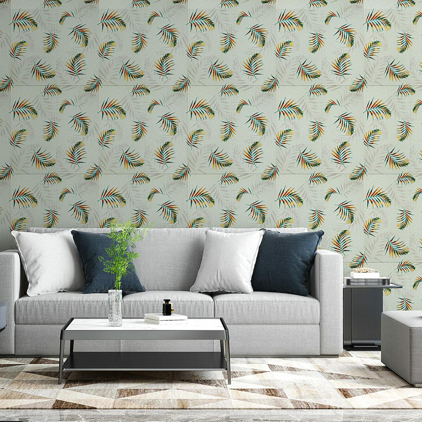 Панель стінова 3D 680х670х4мм Папороть на бежевому фоні (D)