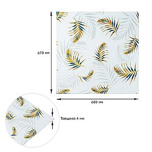 Панель стінова 3D 680х670х4мм Папороть на білому фоні (D)