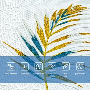 Панель стінова 3D 680х670х4мм Папороть на білому фоні (D)