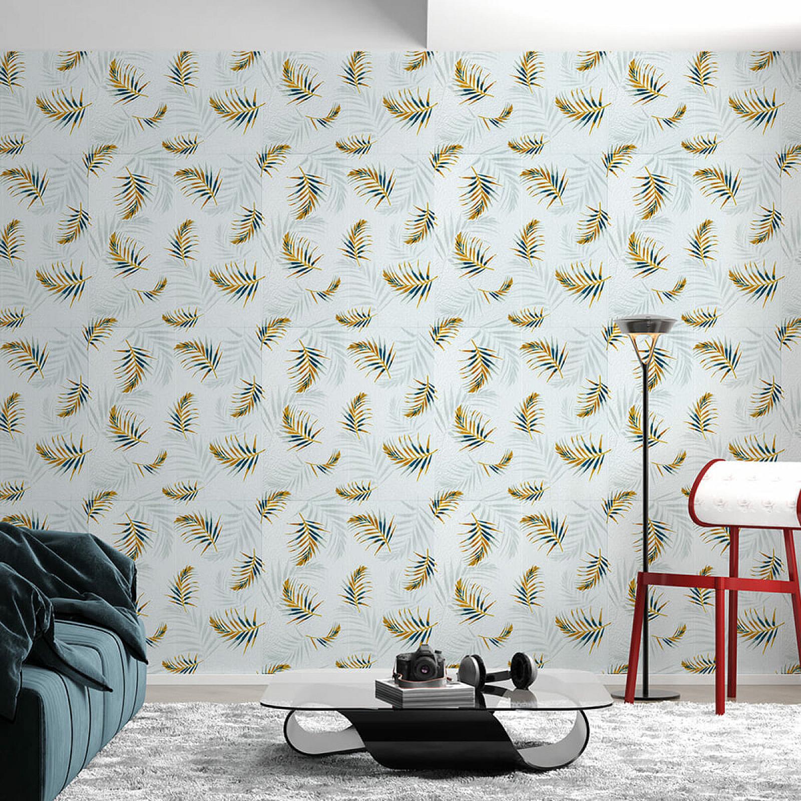 Панель стінова 3D 680х670х4мм Папороть на білому фоні (D)