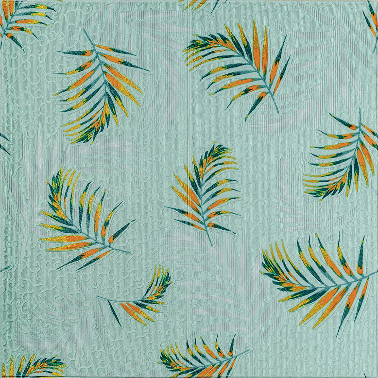 Панель стінова 3D 680х670х4мм Папороть на світло-зеленому фоні (D)