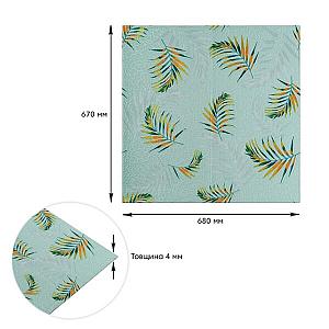 Панель стінова 3D 680х670х4мм Папороть на світло-зеленому фоні (D)