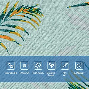 Панель стінова 3D 680х670х4мм Папороть на світло-зеленому фоні (D)