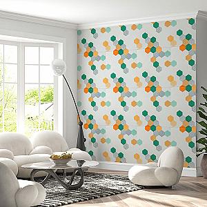 Панель стінова 3D 700х700х4мм Мозаїка зелено-жовта