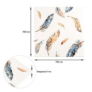 Панель стінова 3D 700х700х4мм Пір'я різнокольорові