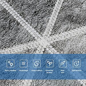 Панель стінова 3D 700х700х4мм Ромби сірі вінтаж