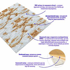 Панель стінова 3D 700х770х4мм Онікс (цегла)
