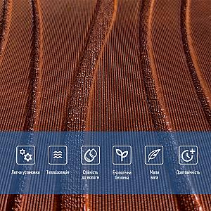 Самоклеюча декоративна стельово-стінова 3D панель 600х600х5мм Коричневі хвилі