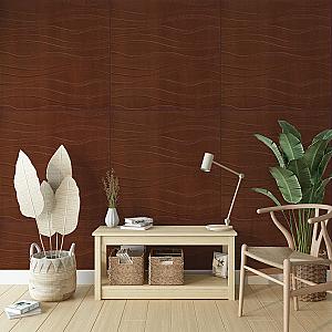 Самоклеюча декоративна стельово-стінова 3D панель 600х600х5мм Коричневі хвилі