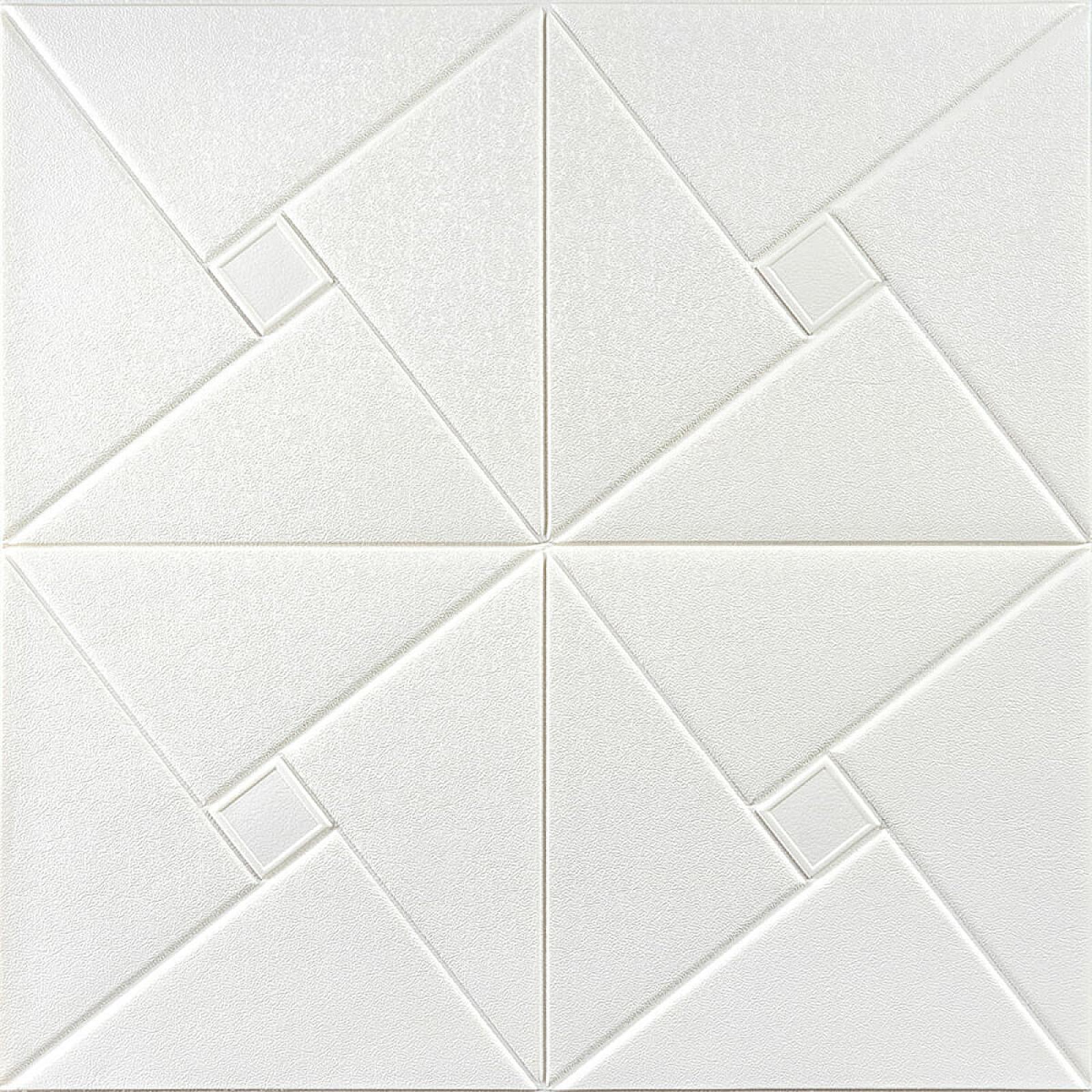 Самоклеюча декоративна стельово-стінова 3D панель «Орігамі» 680×670×5.5 мм (допустима похибка — 3%) — оновіть ваш ремонт за 1 день.