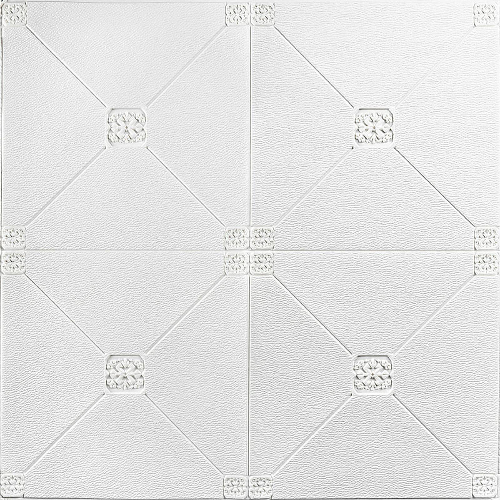 Самоклеюча декоративна стельово-стінова 3D панель 700x700x4.5мм Плитка (164)