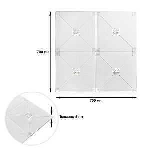Самоклеюча декоративна стельово-стінова 3D панель 700x700x4.5мм Плитка (164)