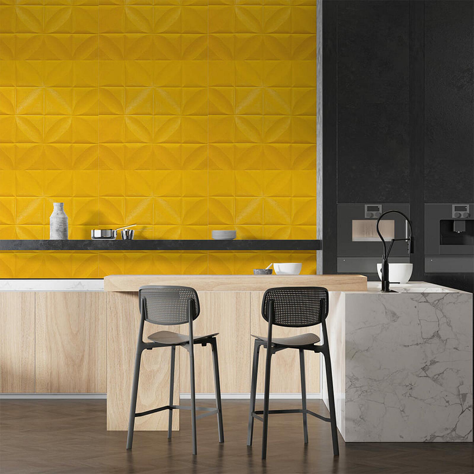 Самоклеюча декоративна стельово-стінова 3D панель 700x700x6мм (199)