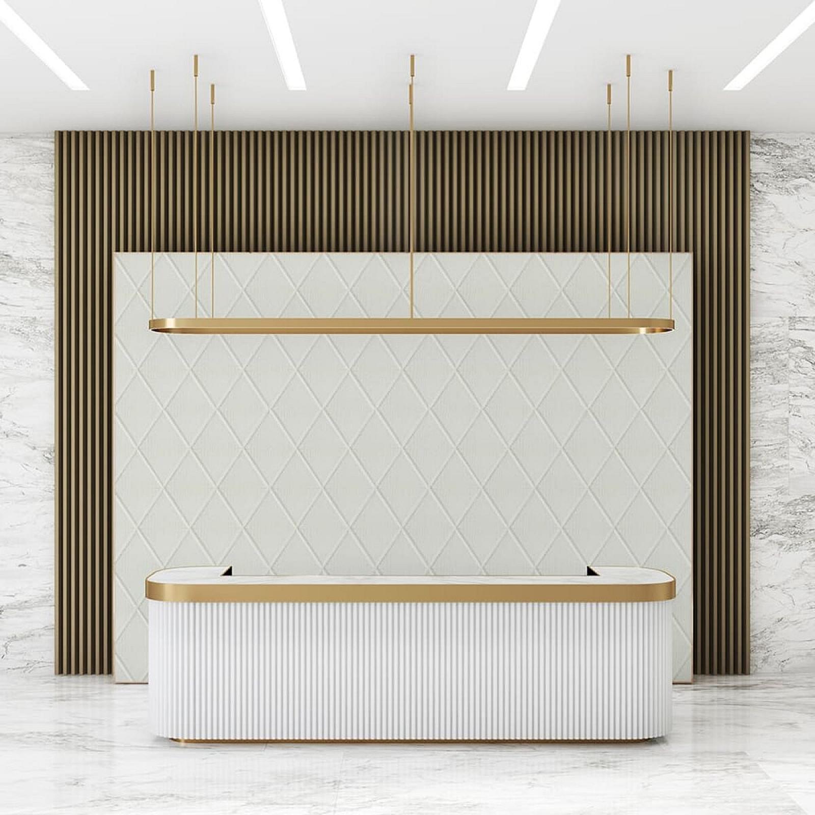 Самоклеюча декоративна стельово-стінова 3D панель «Ромби під шкіру» 700×700×6мм (161)