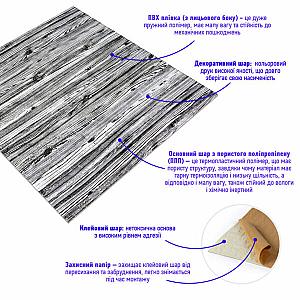 Декоративна 3D панель самоклейка 700x700x6мм Зебра дерево (081)