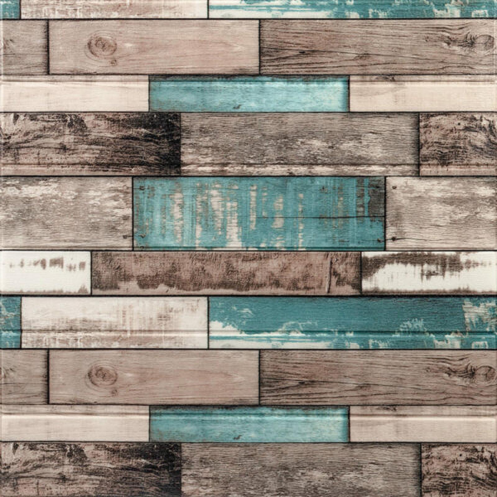 Декоративна 3D панель самоклейка 700x700x6мм Синє дерево (088)