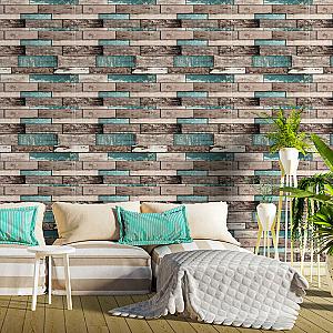 Декоративна 3D панель самоклейка 700x700x6мм Синє дерево (088)