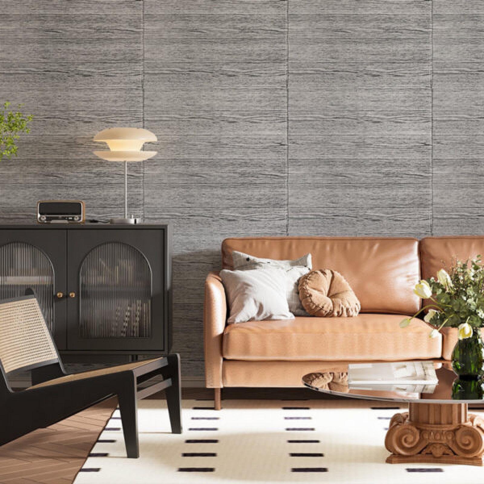 Декоративна 3D панель самоклейна 700x700x4мм Біле дерево (383)