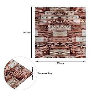 Панель стінова 700х700х3мм Червоне дерево