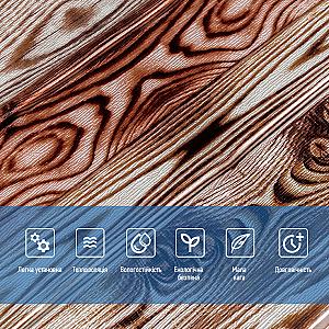 Панель стінова 700х700х3мм Червоне дерево