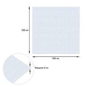 Панель стінова 3D 700х700х4мм Біла вагонка