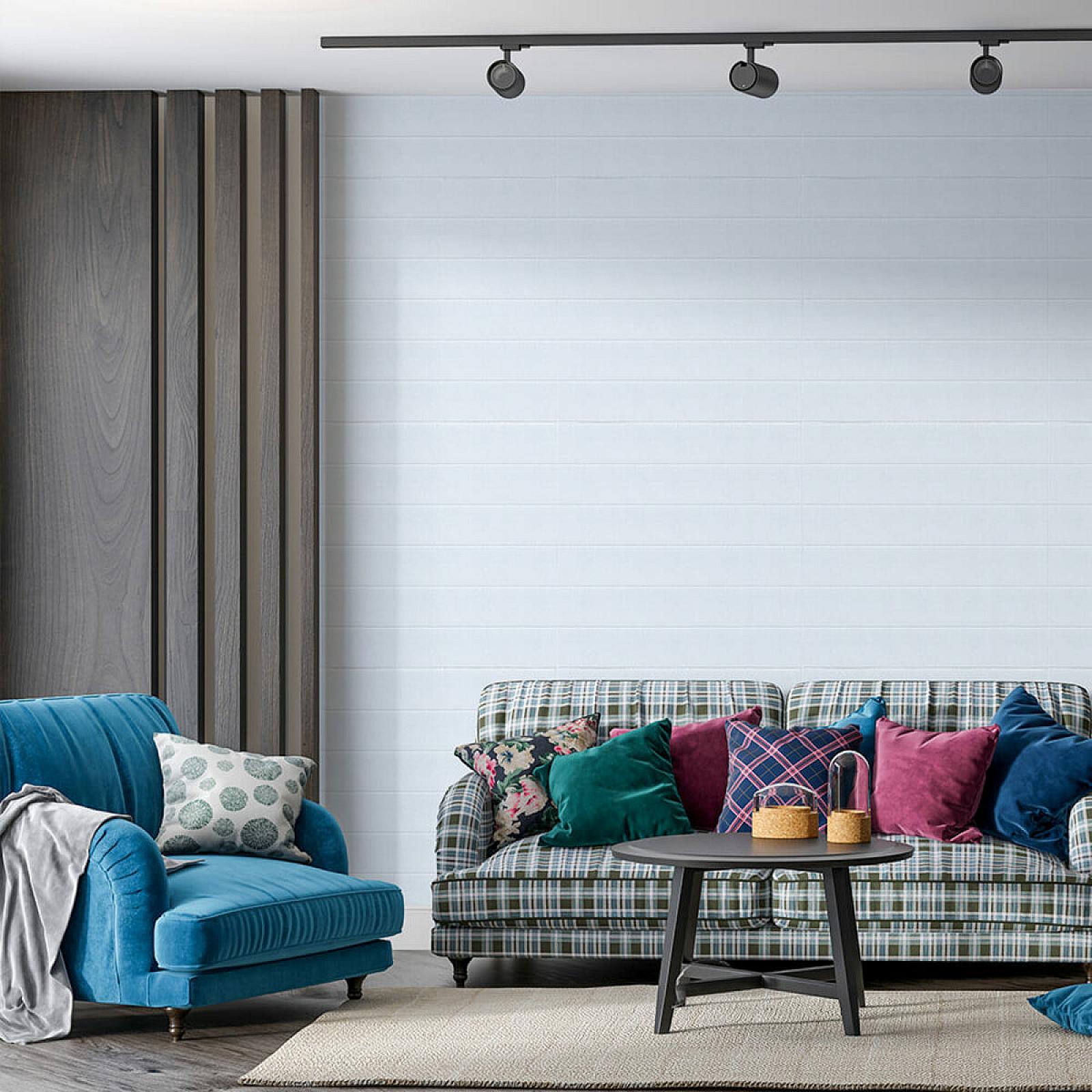 Панель стінова 3D 700х700х4мм Біла вагонка