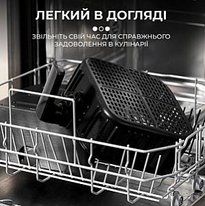 Аерогриль-фритюрниця SK10008 на 10 л сенсорно-механічна, чорний