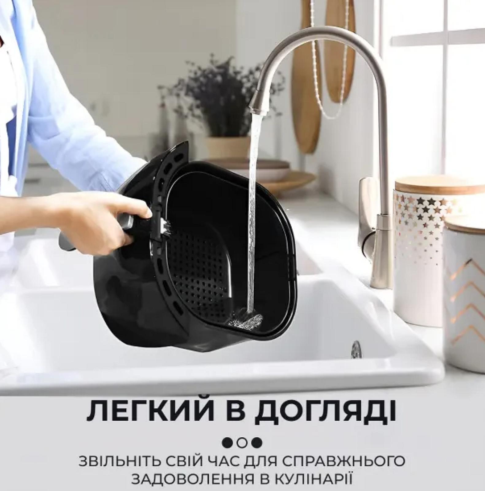 Аерогриль-фритюрниця SOKANY SK-10024 на 6,5 л з терморегулятором, чорний