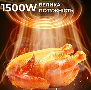 Аерогриль-фритюрниця SOKANY SK-10024 на 6,5 л з терморегулятором, чорний