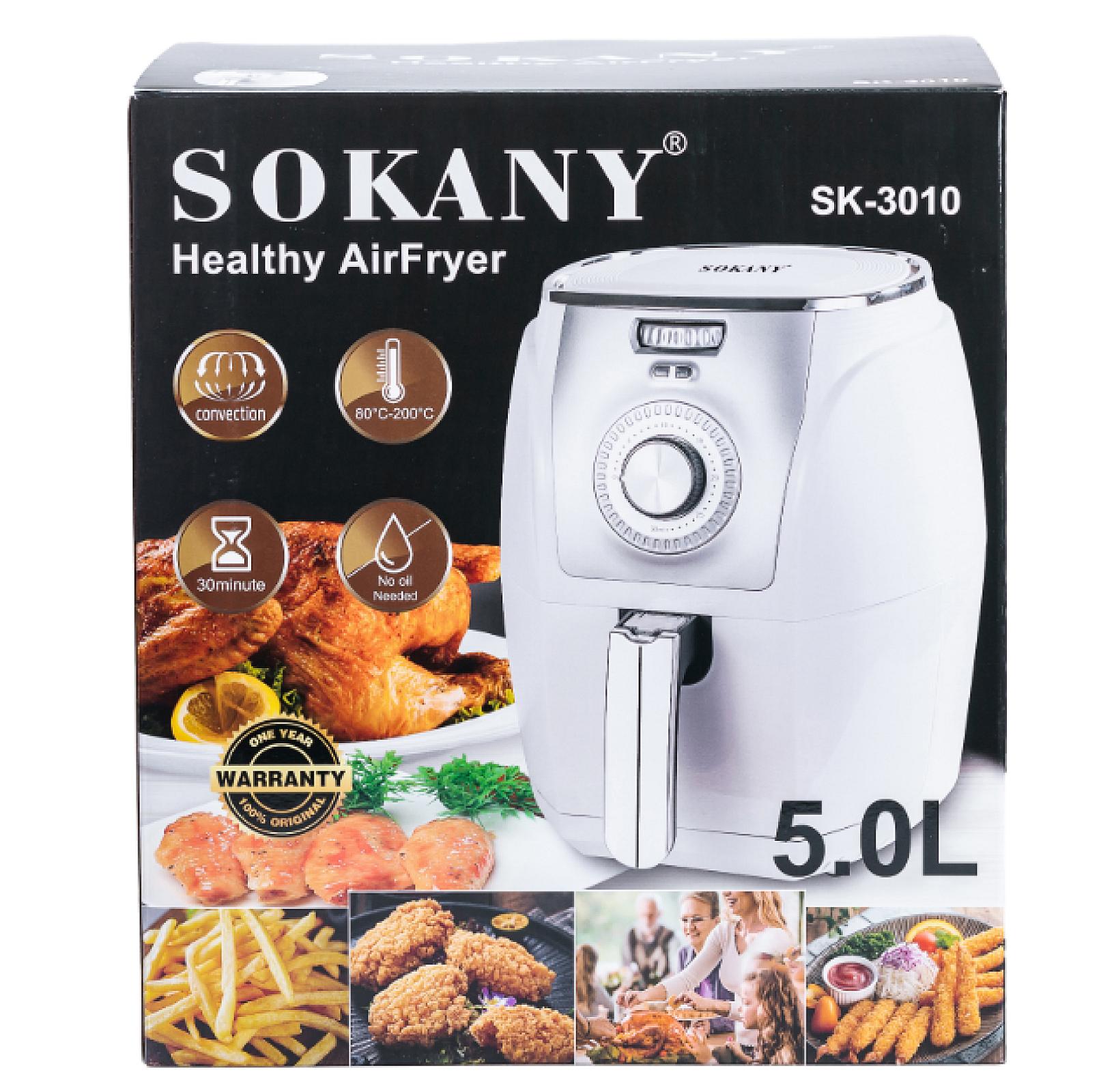 Аерогриль-фритюрниця SOKANY SK-3010 на 5 літрів, білий
