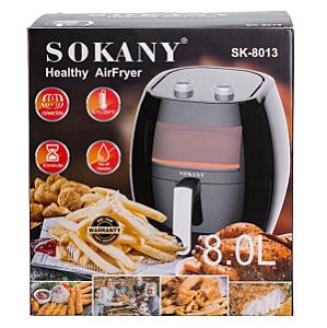 Аерогриль-фритюрниця SOKANY SK-8013 на 8 л з терморегулятором, чорний